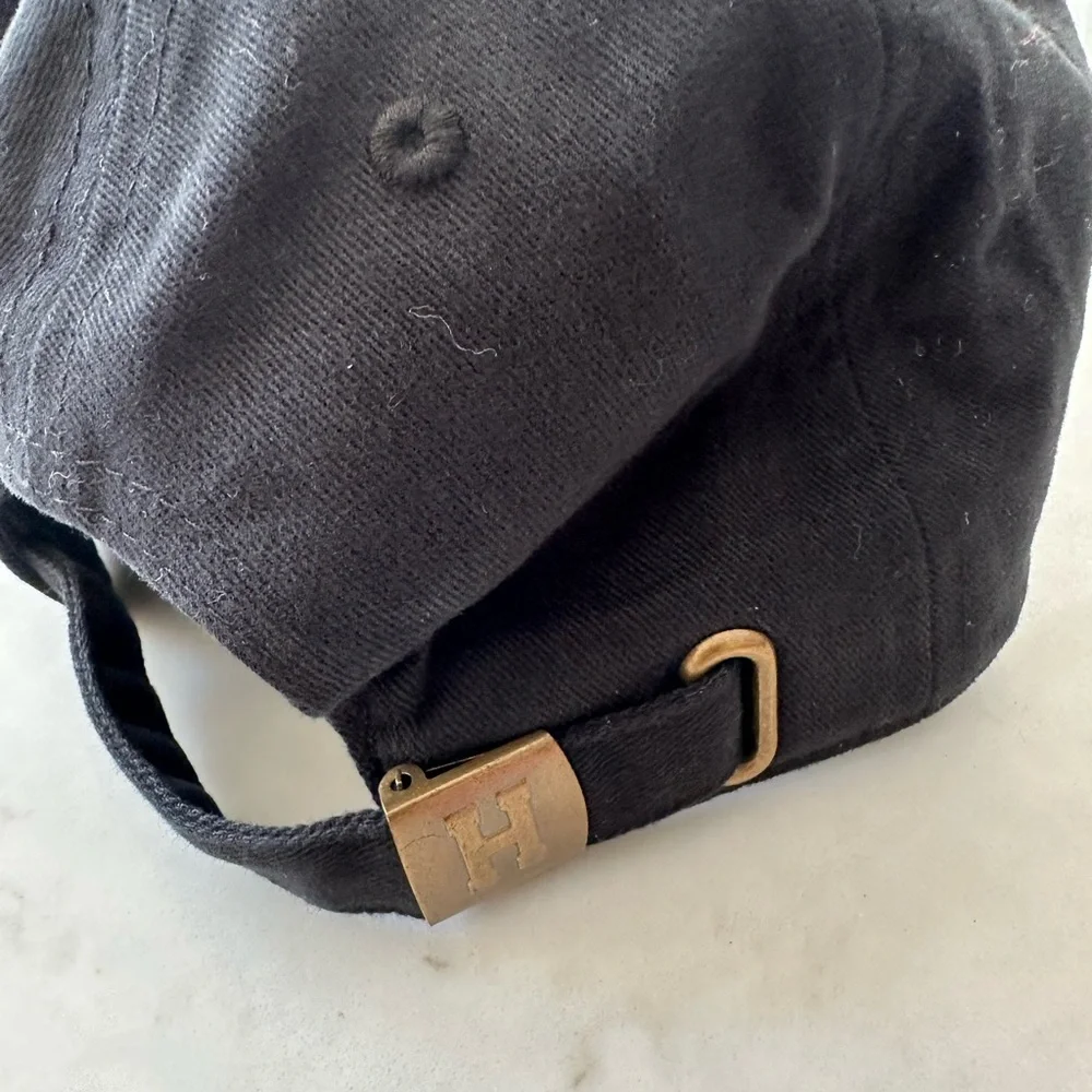 Harvard Adjustable Black Baseball Hat with Red H Logo NWT - Picture 3 of 3